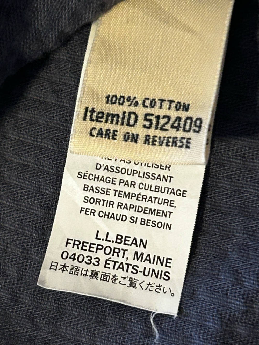 L.L.Bean Navy Corduroy Button-Up Shirt Jacket | Cotton | Size 3X - Picture 6 of 8